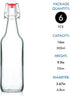 YEBODA Clear Glass Beer Bottles for Home Brewing with Easy Wire Swing Cap & Airtight Silicone Seal 16 oz- Case of 6