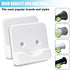 Adhesive Shower Curtain Rod Holders for the Wall | Bathroom Tension Rod Mount brackets | No Drilling | Stick On | 2 Pack, (Shower Curtain Rod Not Included) White Small