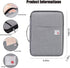 A4 Document Bags Portfolio Organizer Waterproof Business File Holder Travel Document Bags for Office Ipad Pen Notebooks(Light Grey)