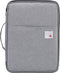 A4 Document Bags Portfolio Organizer Waterproof Business File Holder Travel Document Bags for Office Ipad Pen Notebooks(Light Grey)