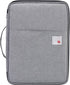 A4 Document Bags Portfolio Organizer Waterproof Business File Holder Travel Document Bags for Office Ipad Pen Notebooks(Light Grey)