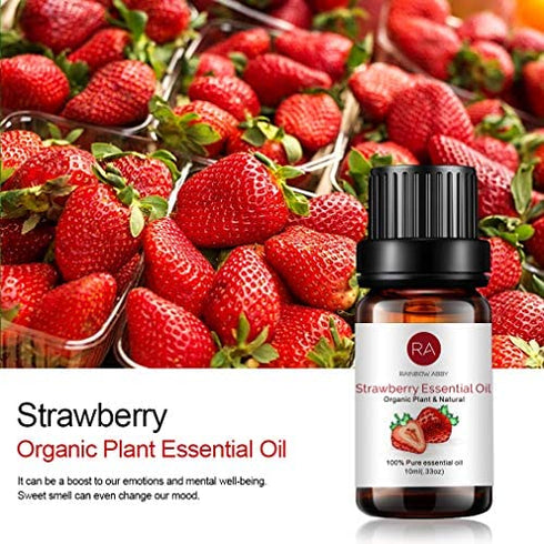 3-Pack Strawberry Essential Oil, Pure, Undiluted, Therapeutic Grade Strawberry Oil - 3x10 mL