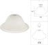 Giluta Floor Lamp Glass Shade Replacement Globe -Fitting Opening 1.625" Modern Alabaster Style Light Fixture Shade, Height: 4.2 inch, Width: 9.5 inch. Lipless