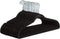 Amazon Basics Slim, Velvet, Non-Slip Suit Clothes Hangers, Black/Silver - Pack of 30