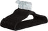 Amazon Basics Slim, Velvet, Non-Slip Suit Clothes Hangers, Black/Silver - Pack of 30