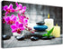 Farmhouse Wall Decor for kitchen canvas Wall Art for Bedroom Modern Office Wall Decoration Zen Stone Still Life 1 Panel Purple Flowers Bathroom Canvas art Paintings - HD wall Pictures for Home Decor