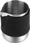 HOMEE Milk Frothing Pitcher, 12oz Stainless Steel Milk Steamer Jug With Eagle Spout, Espresso Milk pitcher Pitcher With Heat Resistant Silicone Grip Pads, Expresso Machine, Latte Art, Silver