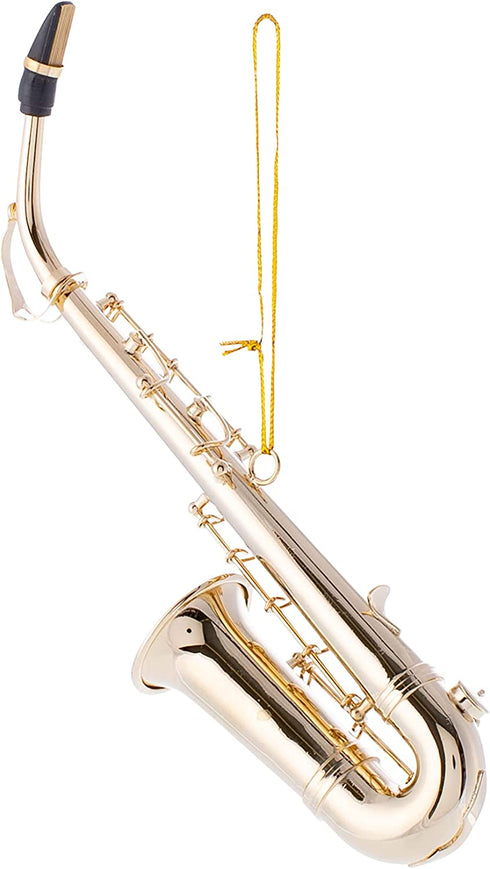 Broadway Gifts Gold Saxophone Christmas Tree Ornament Decoration 4.5 inches