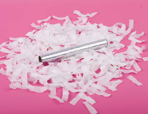 10Pack White Confetti Wand Tissue Sticks for Wedding Celebrations, Anniversary, Birthday Party, 7.8inch