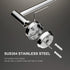 Adjustable 16 to 27.6 Inch Single Towel Bar, iMomwee Chrome Finished SUS304 Stainless Steel Bath Towel Holder, Wall Mounted Towel Rail for Bathroom Kitchen Washroom, 1" Diameter Towel Rod with Hooks