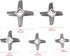 Cross-Shaped Professional Stainless Steel Kitchen Food Meat Grinder Blade Mincers Knife Cutter Replacement for Grinders (#32)