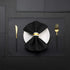 AHHFSMEI Faux Leather Placemats for Dining Table Waterproof Rectangle Place mats Luxury Decor Table Mats Double Faced Set of 6 (Black)