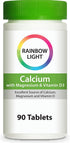 Rainbow Light - Food-Based Calcium - Calcium, Magnesium, and Vitamin D Multivitamin Supplement; Supports Bone Density, Muscle Relaxation, and Calcium Absorption; 500 IU Vitamin D3 - 90 Tablets