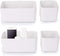 Suwimut 4 Pack Hole-Free Remote Holder Wall Mount, Self-Adhesive Organizer Storage Box for Table and Nightstand, White