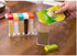 Spice Shaker, Windspeed 6 Pcs Seasoning Rack Spice Pots Storage Container Condiment Jars with Tray for Salt Sugar Cruet