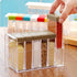 Spice Shaker, Windspeed 6 Pcs Seasoning Rack Spice Pots Storage Container Condiment Jars with Tray for Salt Sugar Cruet