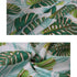 Ufaitheart 42 x 65 Inch Short Shower Curtain Fabric Bathroom Shower Curtain Sets Tropical Leaf Design, Green and OrangeRed