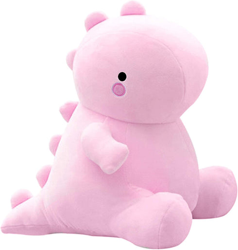 YUESUO Cute Stuffed Dinosaur Toy Plush Doll Soft Stuffed Animals Dino Plushie Soft Birthday Gifts for Kids Girls Boys Pink 11.8 inch