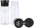 Kingrol 36 Pack Plastic Spice Jars with Black Sifter Caps, 3 FL OZ Reusable Seasoning Jars for Powders, Herbs, Spices, Sauces