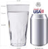 Palmetto 20-ounce Clear Plastic Tumblers | set of 16