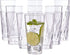 Palmetto 20-ounce Clear Plastic Tumblers | set of 16