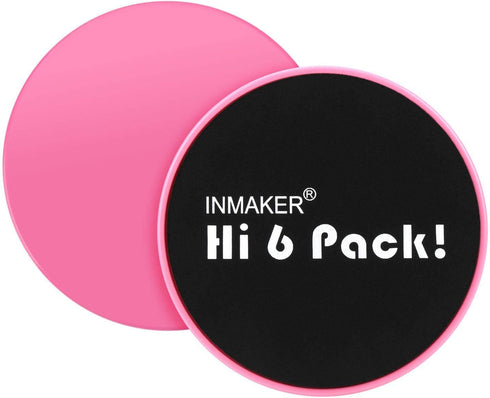 INMAKER Exercise Sliders Fitness, Dual Sided Strength Slides, Core Gliding Discs with Carry Bag, Manual and Ebook