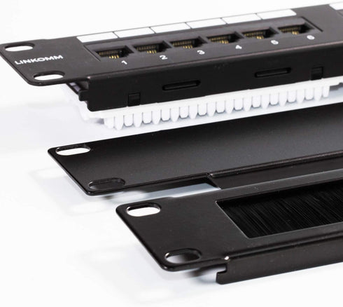 LINKOMM Brush Strip Server Rack Cable Management Patch Panel