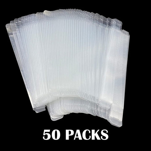 50 Clear Pretzel Rod Boxes, 1 x 1 x 8 Inches Pretzel Boxes