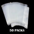 50 Clear Pretzel Rod Boxes, 1 x 1 x 8 Inches Pretzel Boxes