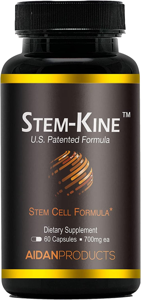 Aidan Products Stem-Kine Stem Cell Supplements: Clinically Proven to Increase Circulating Stem Cells, Promoting Healing and Anti-Aging, 60 Capsules