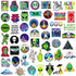 CHNLML Cool Sticker 50pcs Random Music Film Vinyl Skateboard Guitar Travel Case Sticker Door Laptop Luggage Car Bike Bicycle Stickers (Not Random) (Alien Style)