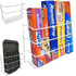 Evelots Wrap/Pan Organizer Rack-Door/Wall Mount-Plastic/Foil Paper-White-Set/2