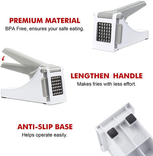 French Fry Cutter, Geedel Professional Potato Slicer Cutter for French Fries Vegetable Chopper for Veggies, Onions, Carrots, Cucumbers and more