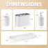 VITVITI Toothbrush Holder, Plastic Bathroom Organizer Countertop, Bathroom Counter Asseccories Storage Set with Tumbler, Soap Dispenser, Drainage Tray, for Bathroom/Toothpaste/Kids - White