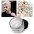Temporary Hair Color Wax, White Hair Dye Natural Instant Hairstyle Cream or Hairstyle Wax for Women & Men Party, Cosplay, Date (White)