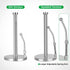 Easy Tear Paper Towel Holder Countertop, Stainless Steel Paper Towel Holder Standing, Weighted Paper Towel Holders Counter with an Adjustable Spring Arm Upright Vertical Paper Towels Organizer