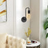 Curvilinear Sconce Vintage Industrial Wall Sconce Wall Lighting Fixture Mid Century Modern Wall Lamp Black for Bedroom Dining Room Living Room