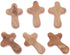 Zuluf Six Small Olive Wood Crosses The Holding Crosses From Israel | Handheld, Comforting Design for Clutching, Clinging With 6 Holy Land Certificates 6cm / 2.5 Inch Each Cross - CRS095