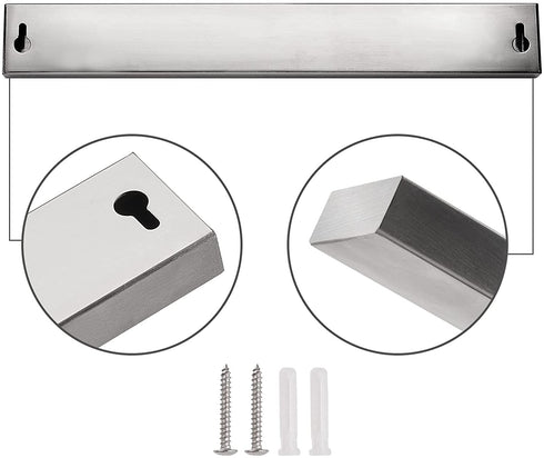 Enkrio Knife Magnetic Strip - Upgraded 15.7 Inch SUS304 Stainless Steel Magnetic Knife Holder for Wall | Magnet Knife Holder Strip