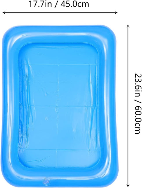 DOITOOL 4PCS Inflatable Serving Bar Salad Ice Tray Food Drink Containers, Small Inflatable Buffet Cooler for Party Picnic Camping (Blue)