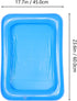 DOITOOL 4PCS Inflatable Serving Bar Salad Ice Tray Food Drink Containers, Small Inflatable Buffet Cooler for Party Picnic Camping (Blue)