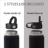 Stainless Steel Insulated Water Bottles with 2 Lids-straw Lid & Rotated Lid, Vacuum Insulated Sports Bottle Wide Mouth Double Wall Water Bottle BPA free to Keep Cold and Hot for Biking & Walking (24 OZ, Hydrangea)
