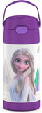 THERMOS FUNTAINER 12 Ounce Stainless Steel Vacuum Insulated Kids Straw Bottle, Frozen 2