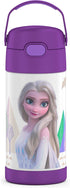 THERMOS FUNTAINER 12 Ounce Stainless Steel Vacuum Insulated Kids Straw Bottle, Frozen 2