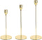 Taper Candle Holders Gold Table Decorative Candlestick Holder for Wedding Dinning Party Candle Holders for Taper Candles Metal Candle Stand,Fits 3/4 Inch Slim Candles & Led Candles (Gold)