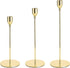 Taper Candle Holders Gold Table Decorative Candlestick Holder for Wedding Dinning Party Candle Holders for Taper Candles Metal Candle Stand,Fits 3/4 Inch Slim Candles & Led Candles (Gold)