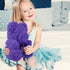 Qivange Rose Bear Rose Teddy Bear Best Gift for Valentines Day, Anniversary, Birthdays & Bridal Showers 10 inch (Purple)