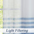 WEST LAKE Stripe Sheer Curtain Panels Color Block Farmhouse Window Treatment Drapery Sets Colorblock for Bedroom,Balcony,Living Room,Rustic Rod Pocket Design 40Wx63L,2 Panels,Blue and White