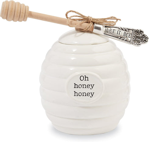 Mud Pie Honey Pot Serving Set, 4x3, Bee Hive