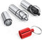 3 Pack Mini Keychain Pill Holder, Portable Small Pill Box Bottle for Purse, Waterproof Pocket Pill Case EDC Medicine Container Nitro Pill Fob Carrier for Outdoor Travel Camping